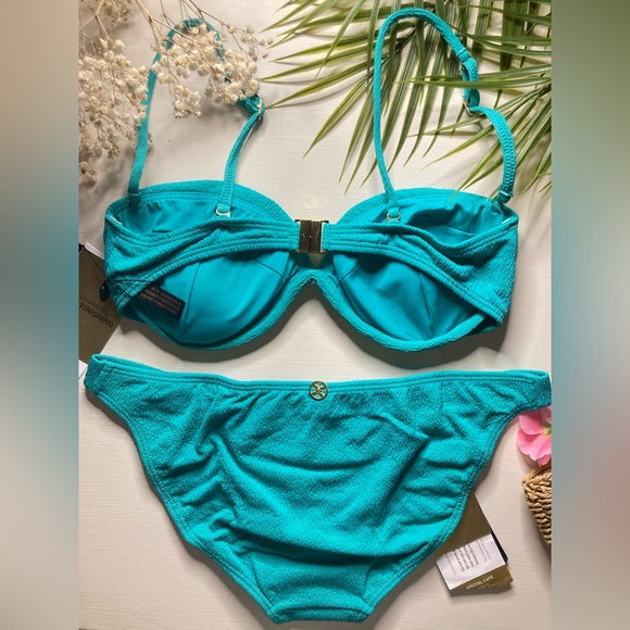 Vix π Aqua Underwire Firenze Taylor Bandeau Bikini Top | Fany Full Bottom πποΈ - Picture 5 of 8